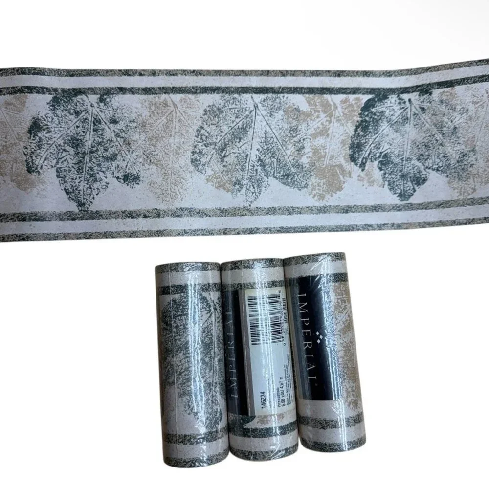 Vintage Wallpaper Border Imperial Leaves Leaf 80s 90s Cottage Core 3 Rolls NEW